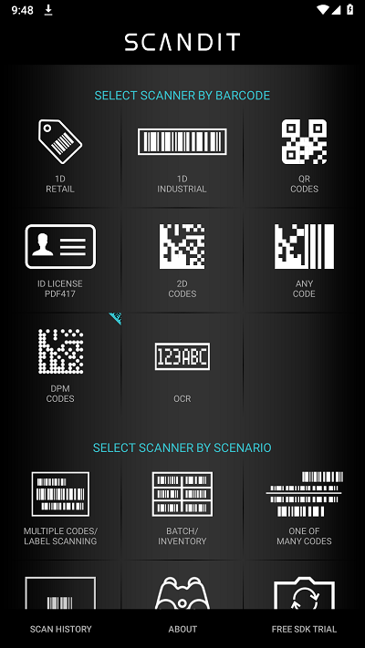 scandit demo扫码解析软件