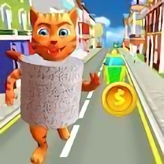 手纸猫跑酷游戏