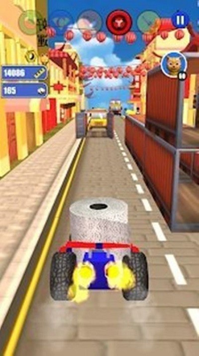 手纸猫跑酷游戏