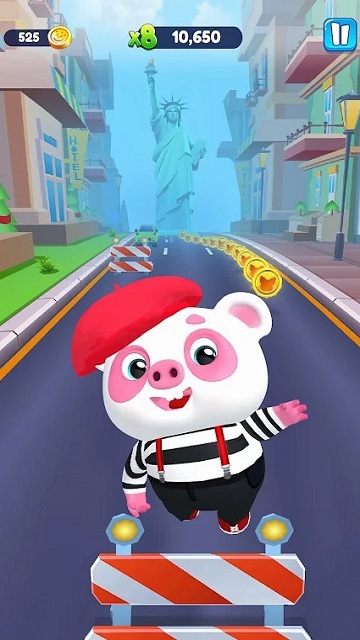 小猪熊猫跑酷手机游戏(Panda Run)