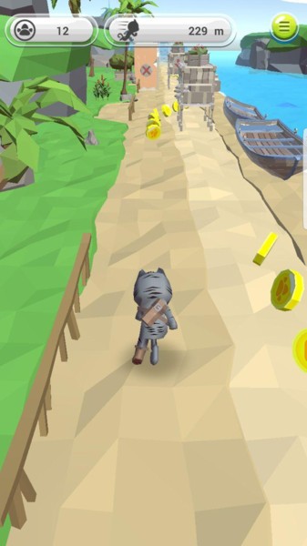 沙雕猫咪海滩跑酷游戏