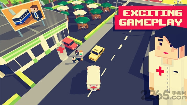 方块急救车游戏