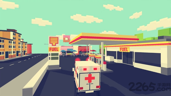 方块急救车游戏