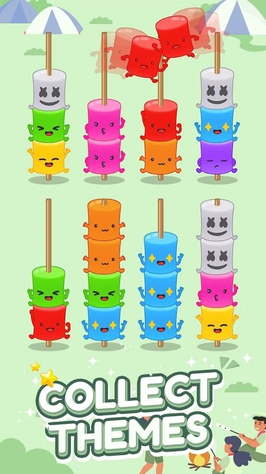 棉花糖排序益智拼图游戏