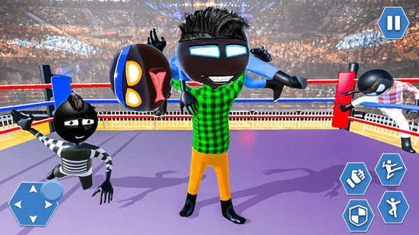 火柴人摔跤模拟游戏