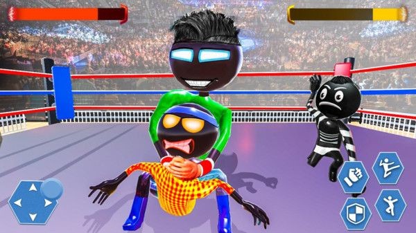 火柴人摔跤模拟游戏