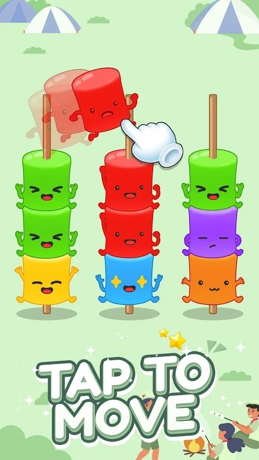 棉花糖排序益智拼图游戏