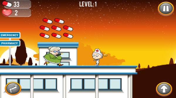 暴走老奶奶拍僵尸游戏