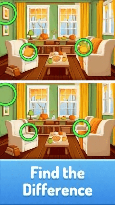 找到不同之处游戏(Find the Difference)