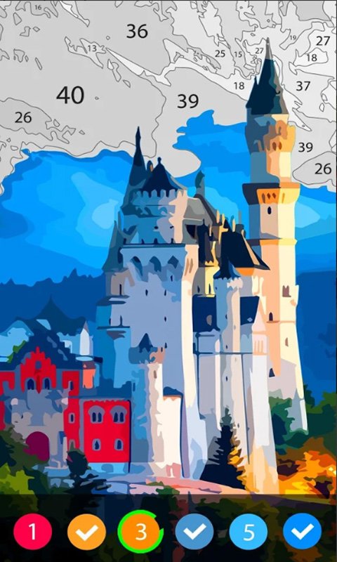 数字填色五彩涂鸦世界游戏